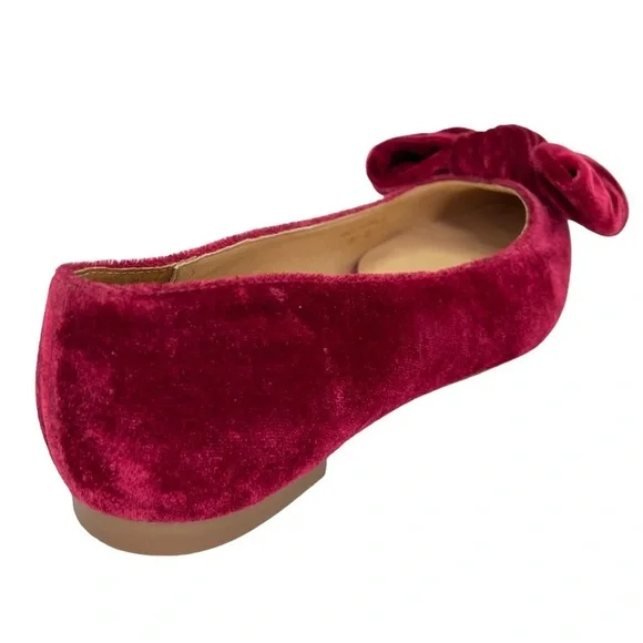 Jack Rogers Heidi Bordeaux Velvet Womens Flats Size 5.5M NWOB - Picture 9 of 16